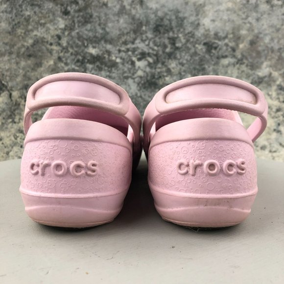 Crocs Women's Size 8 Mercy Work Pink Floral SlipOn Crocs Lock Rubber Clogs - Picture 6 of 11